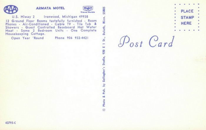 Quinn Motel (Armata Motel) - Old Postcard Photo